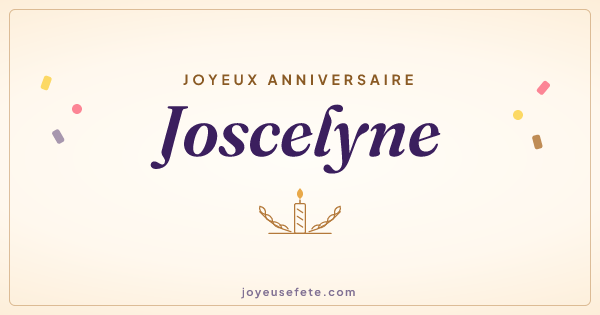 Image « Joyeux anniversaire Joscelyne » au format large