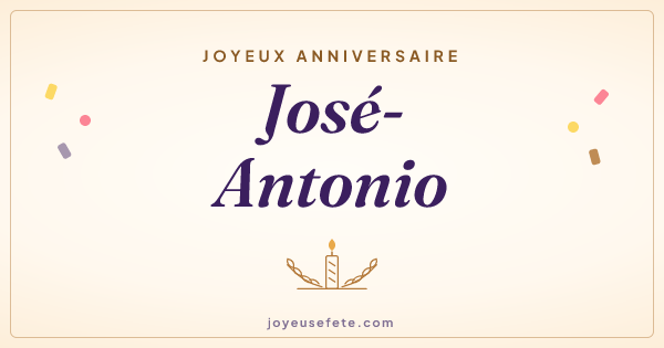 Image « Joyeux anniversaire José-Antonio » au format large