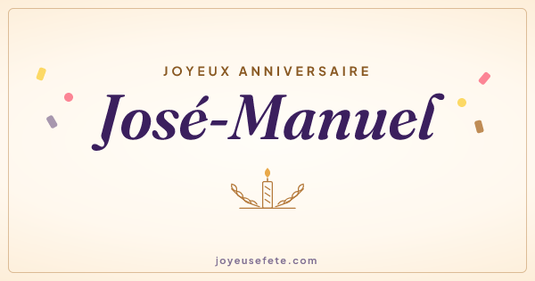 Image « Joyeux anniversaire José-Manuel » au format large