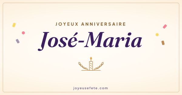 Image « Joyeux anniversaire José-Maria » au format large