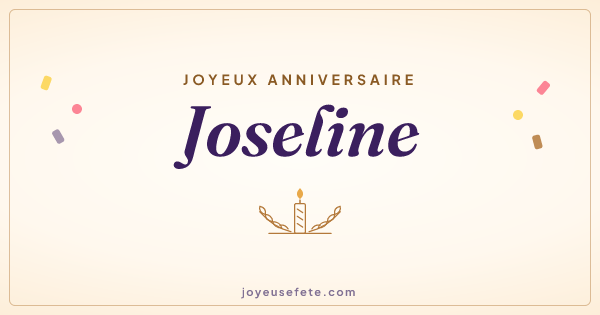 Image « Joyeux anniversaire Joseline » au format large
