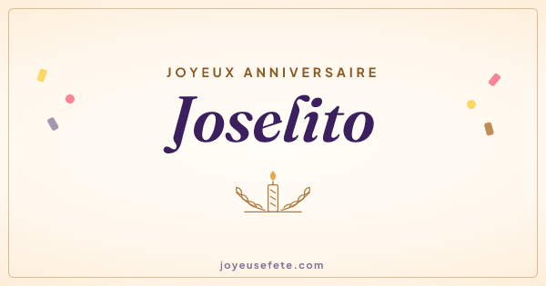 Image « Joyeux anniversaire Joselito » au format large