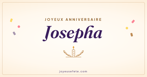 Image « Joyeux anniversaire Josepha » au format large
