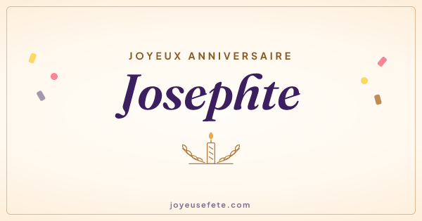 Image « Joyeux anniversaire Josephte » au format large