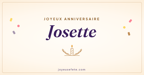 Image « Joyeux anniversaire Josette » au format large