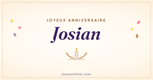 Image « Joyeux anniversaire Josian » au format large