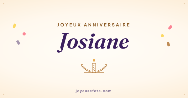 Image « Joyeux anniversaire Josiane » au format large