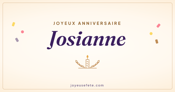 Image « Joyeux anniversaire Josianne » au format large