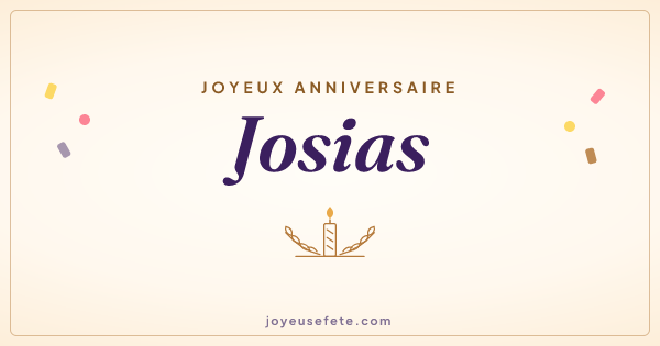 Image « Joyeux anniversaire Josias » au format large
