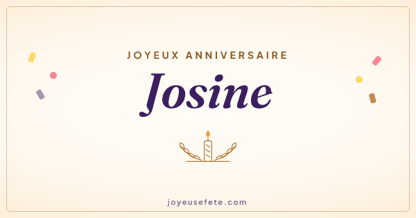 Image « Joyeux anniversaire Josine » au format large