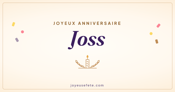 Image « Joyeux anniversaire Joss » au format large