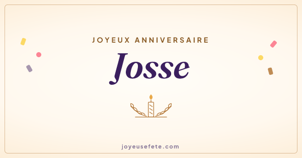 Image « Joyeux anniversaire Josse » au format large