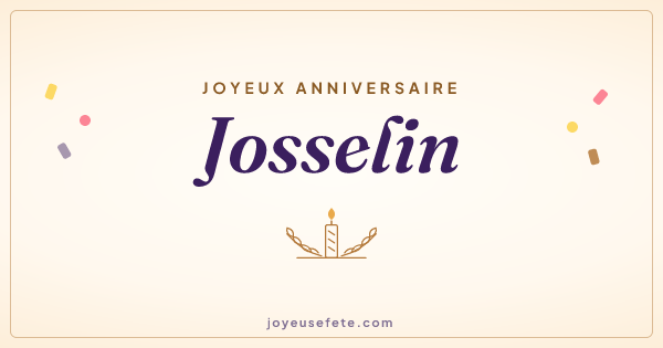 Image « Joyeux anniversaire Josselin » au format large