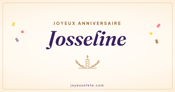 Image « Joyeux anniversaire Josseline » au format large