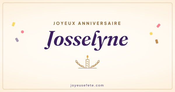 Image « Joyeux anniversaire Josselyne » au format large