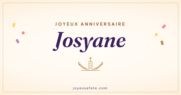 Image « Joyeux anniversaire Josyane » au format large