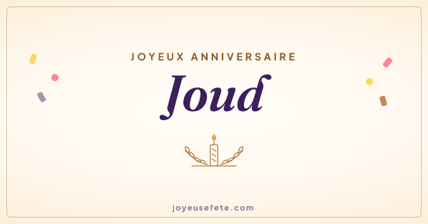 Image « Joyeux anniversaire Joud » au format large
