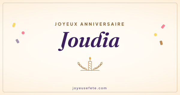 Image « Joyeux anniversaire Joudia » au format large