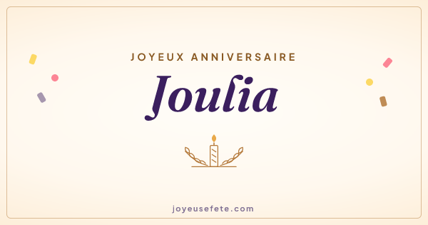 Image « Joyeux anniversaire Joulia » au format large