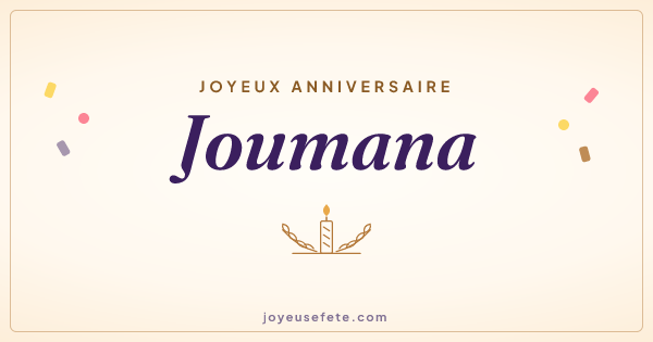 Image « Joyeux anniversaire Joumana » au format large