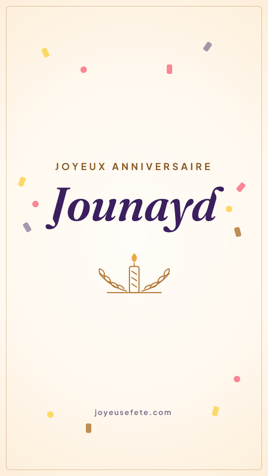 Image « Joyeux anniversaire Jounayd » au format story