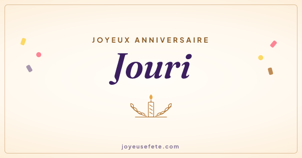 Image « Joyeux anniversaire Jouri » au format large