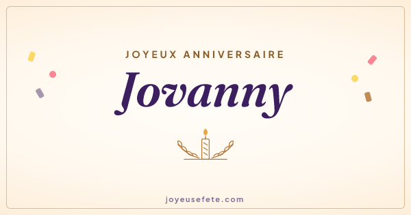 Image « Joyeux anniversaire Jovanny » au format large
