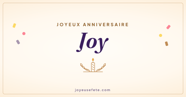 Image « Joyeux anniversaire Joy » au format large