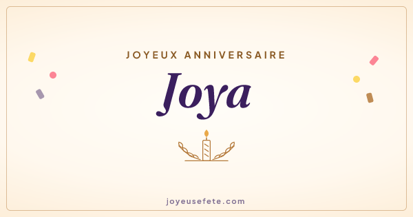 Image « Joyeux anniversaire Joya » au format large