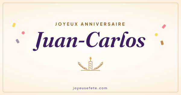 Image « Joyeux anniversaire Juan-Carlos » au format large