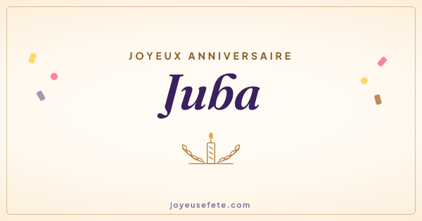 Image « Joyeux anniversaire Juba » au format large