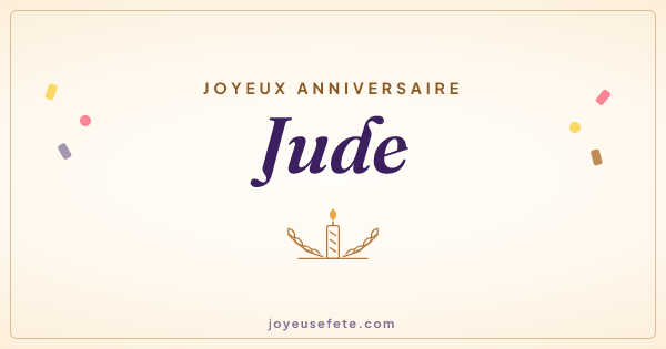 Image « Joyeux anniversaire Jude » au format large