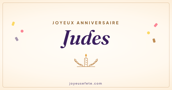 Image « Joyeux anniversaire Judes » au format large