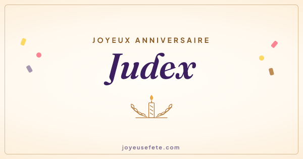 Image « Joyeux anniversaire Judex » au format large