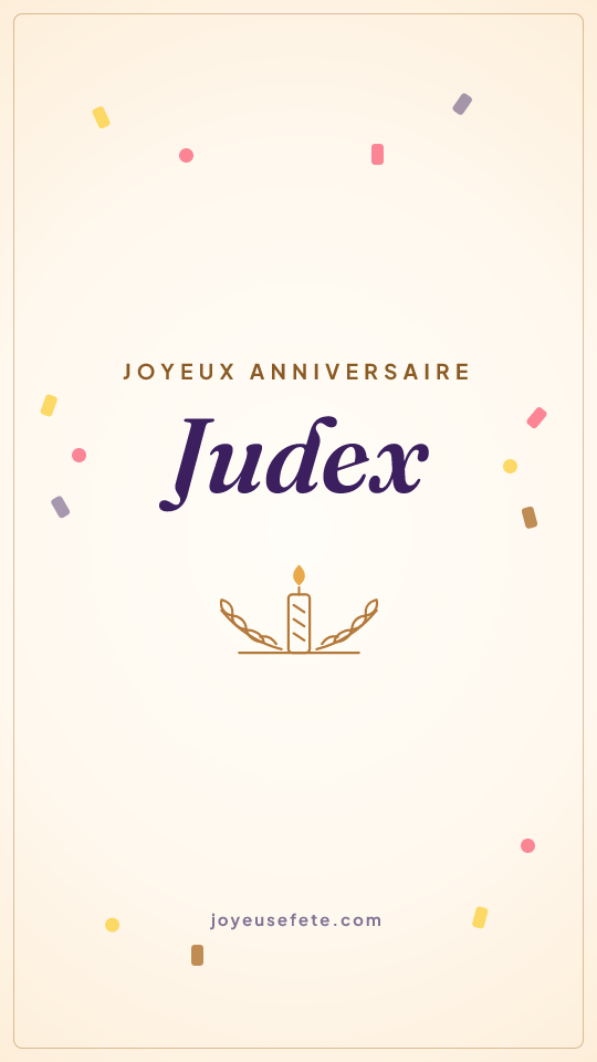 Image « Joyeux anniversaire Judex » au format story