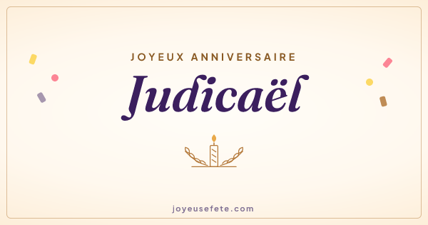 Image « Joyeux anniversaire Judicaël » au format large