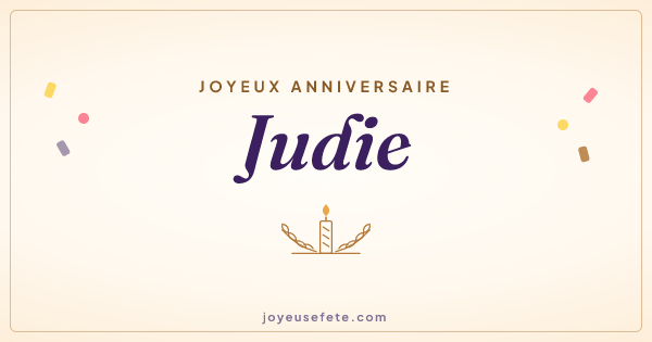 Image « Joyeux anniversaire Judie » au format large