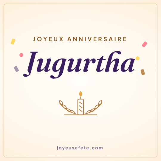 Image carrée « Joyeux anniversaire Jugurtha » pour WhatsApp