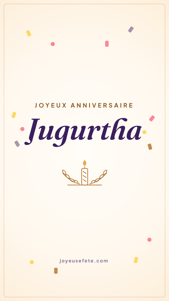 Image « Joyeux anniversaire Jugurtha » au format story