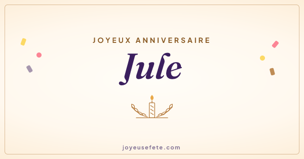 Image « Joyeux anniversaire Jule » au format large