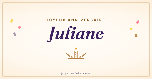 Image « Joyeux anniversaire Juliane » au format large