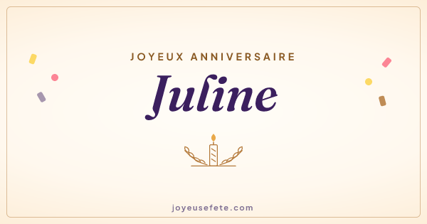 Image « Joyeux anniversaire Juline » au format large