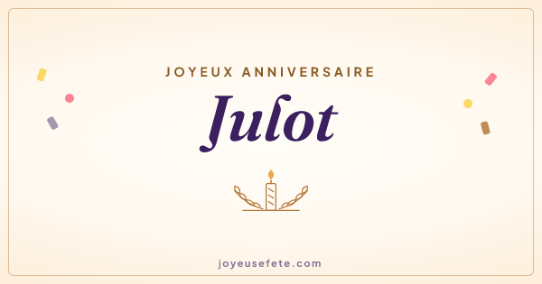 Image « Joyeux anniversaire Julot » au format large