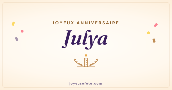 Image « Joyeux anniversaire Julya » au format large