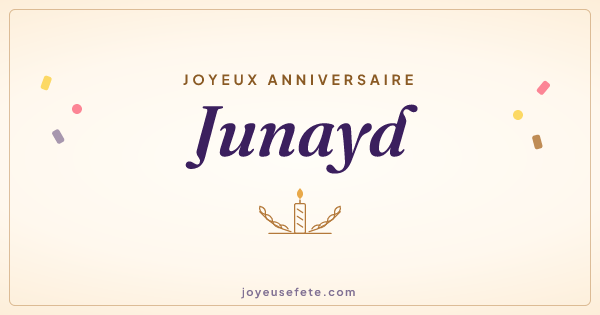 Image « Joyeux anniversaire Junayd » au format large