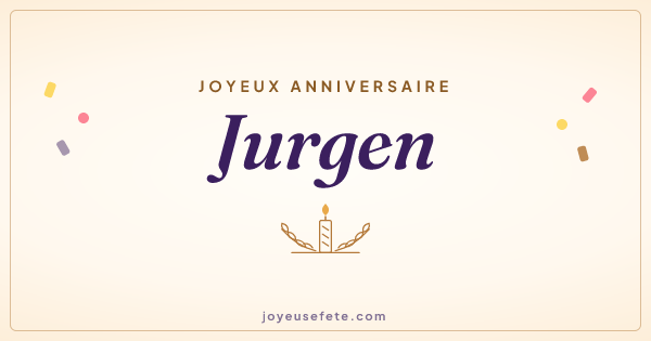 Image « Joyeux anniversaire Jurgen » au format large