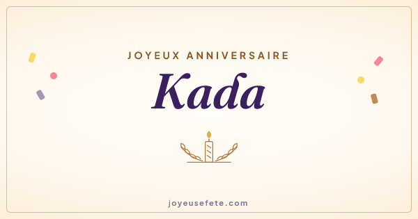 Image « Joyeux anniversaire Kada » au format large