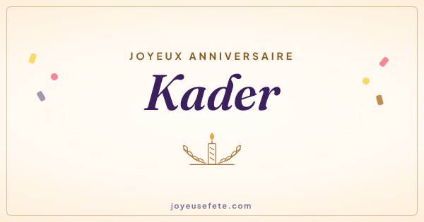 Image « Joyeux anniversaire Kader » au format large
