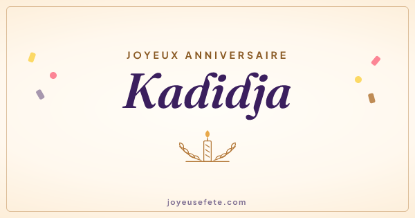 Image « Joyeux anniversaire Kadidja » au format large