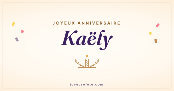 Image « Joyeux anniversaire Kaëly » au format large